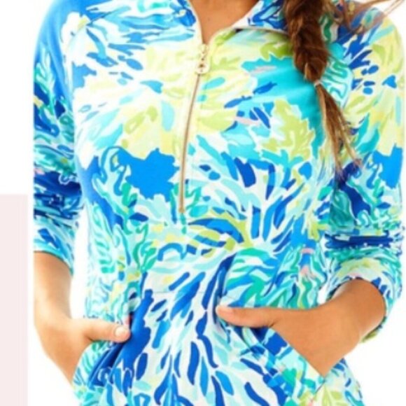 Lilly Pulitzer Skipper Popover in Wade and Sea Print size Medium EUC RARE - Picture 2 of 8